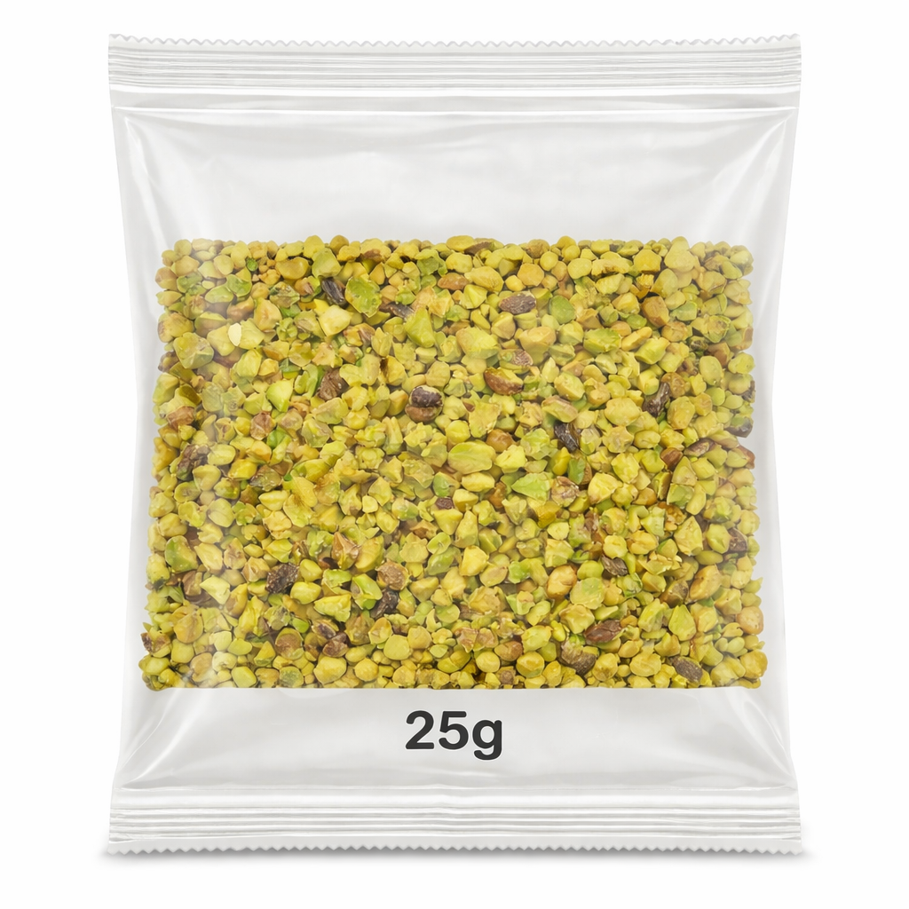 Strimlad Pistagenötter/khilal pistach 25g/پسته رنده شده 2 Hackade pistagenööter