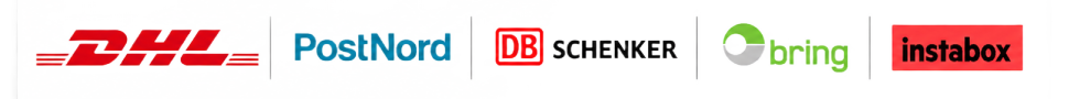 Logo från frakt bolag som fruktsnack har samarbete med.