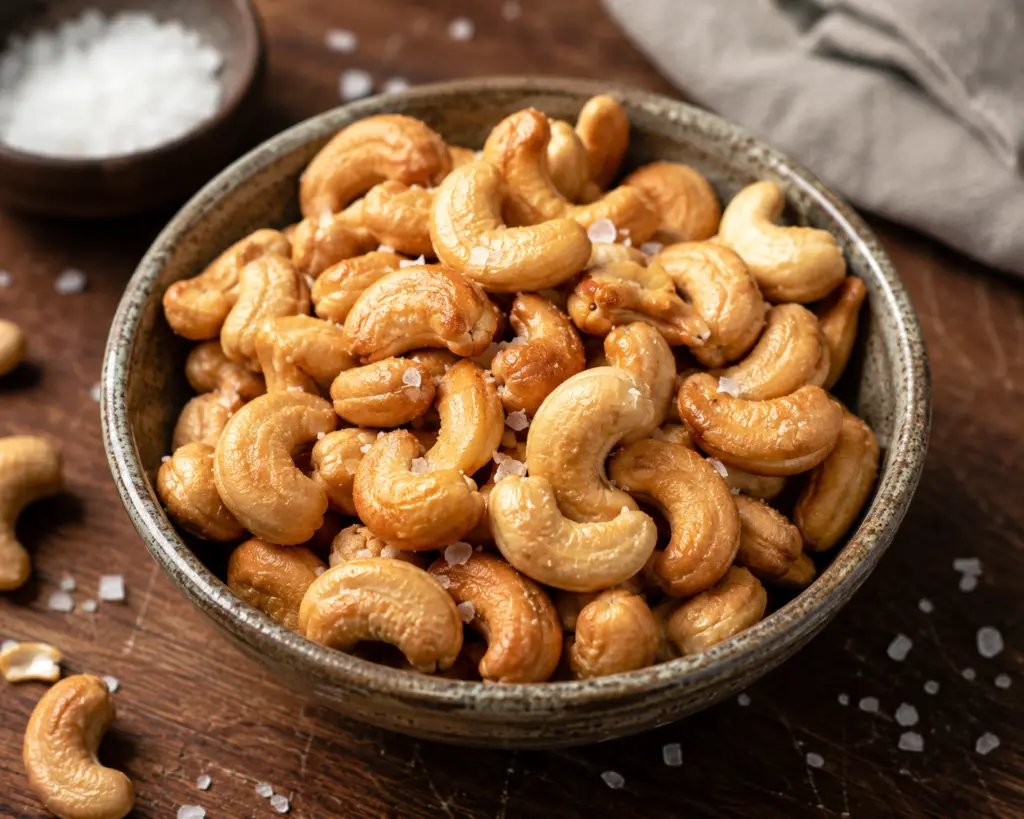 Rostade cashewnötter – enkelt recept med salt