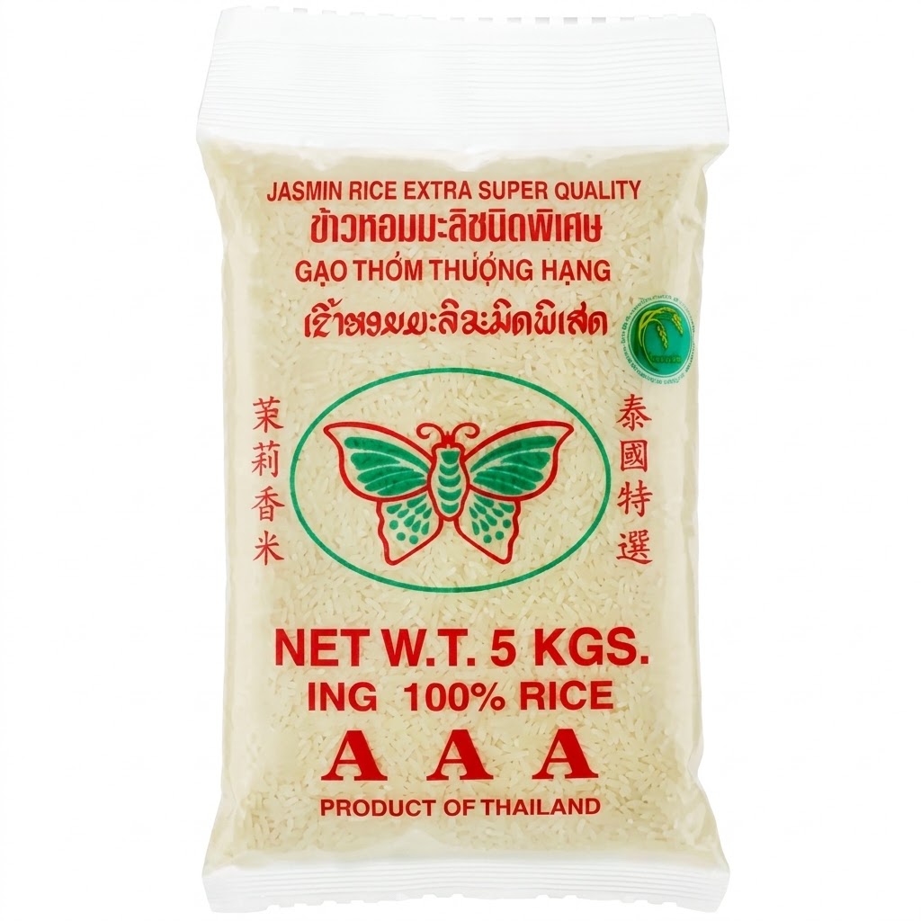 Jasminris Fjäril (Thiland) - 1000 g 2 Jasminris Fjäril – Aromatiskt & Klibbigt Ris