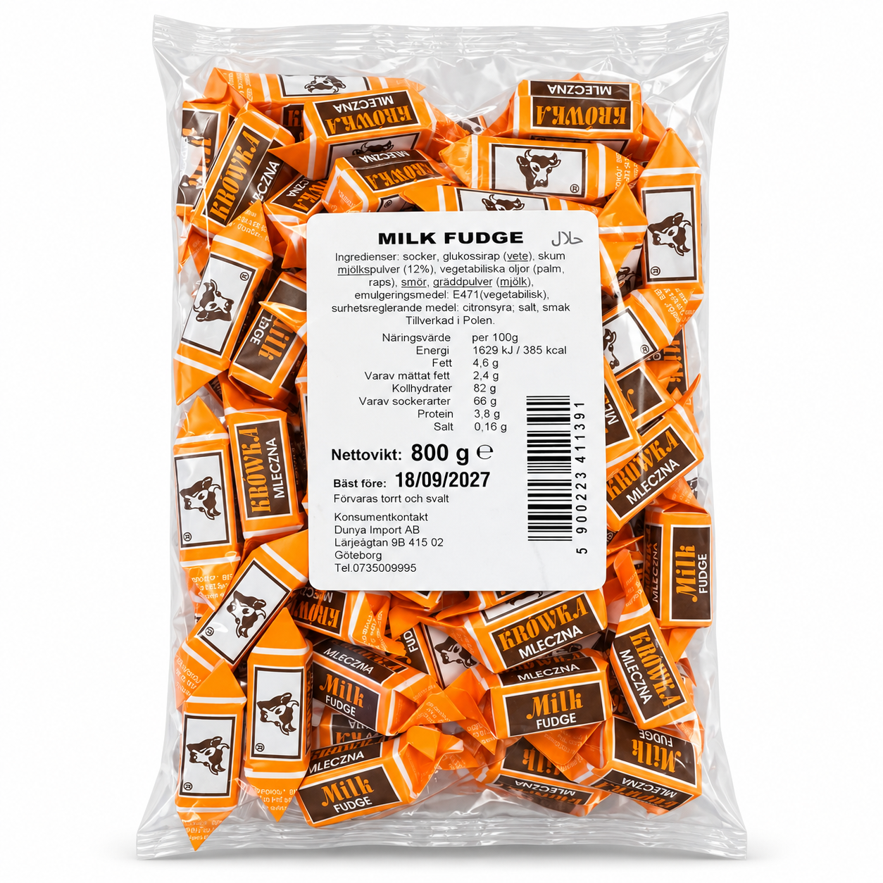 Mjölkkola - mjölkkarameller 800g 2 Mjölkkola 800 g – Krämig polsk kola
