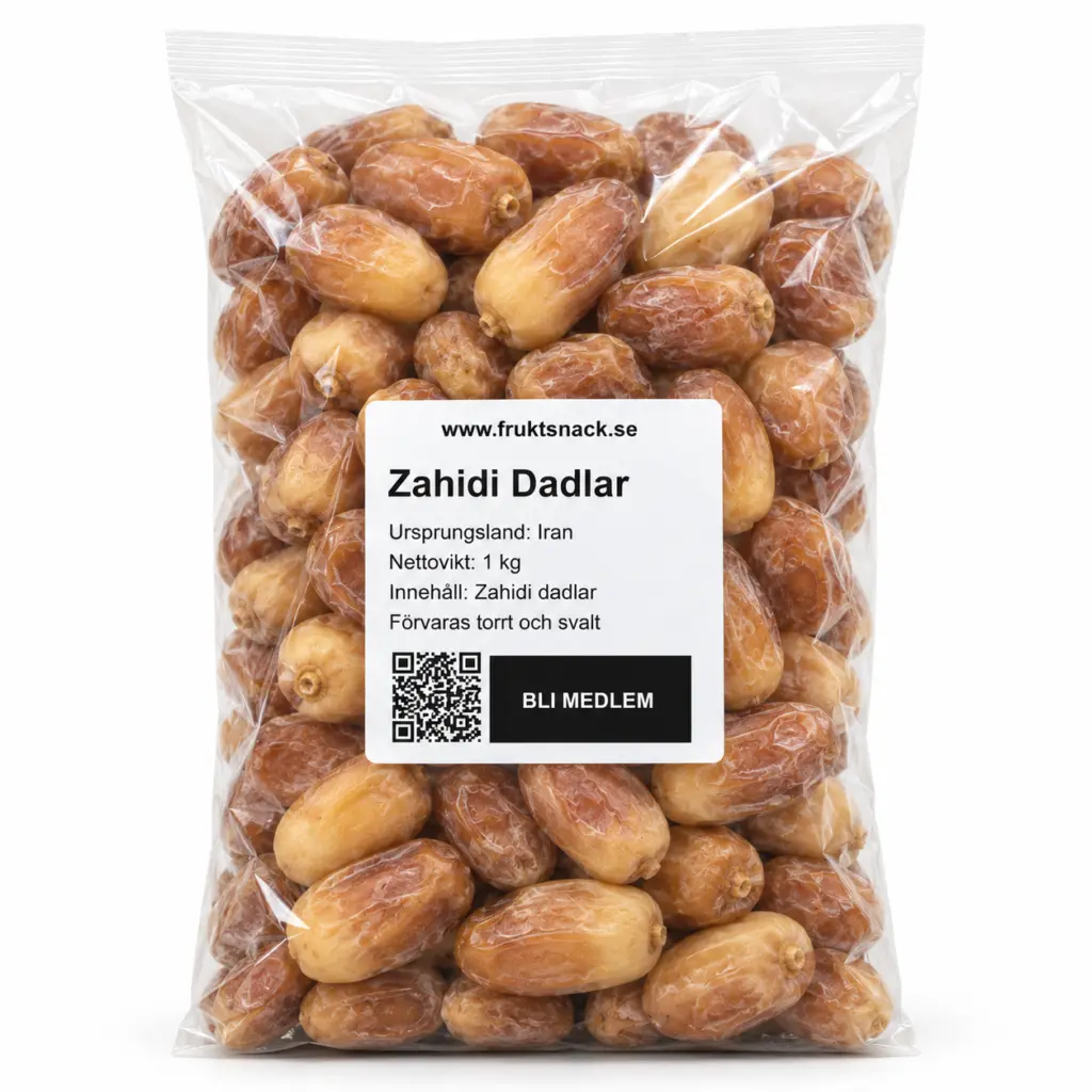 De senaste trenderna inom torkade frukter och nötter: Hälsa, smak och ökad efterfrågan 3 Dadlar Torkade Zahedi Fruktsnack