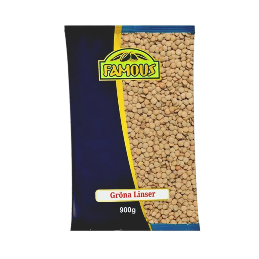 Gröna linser Famous 900 g