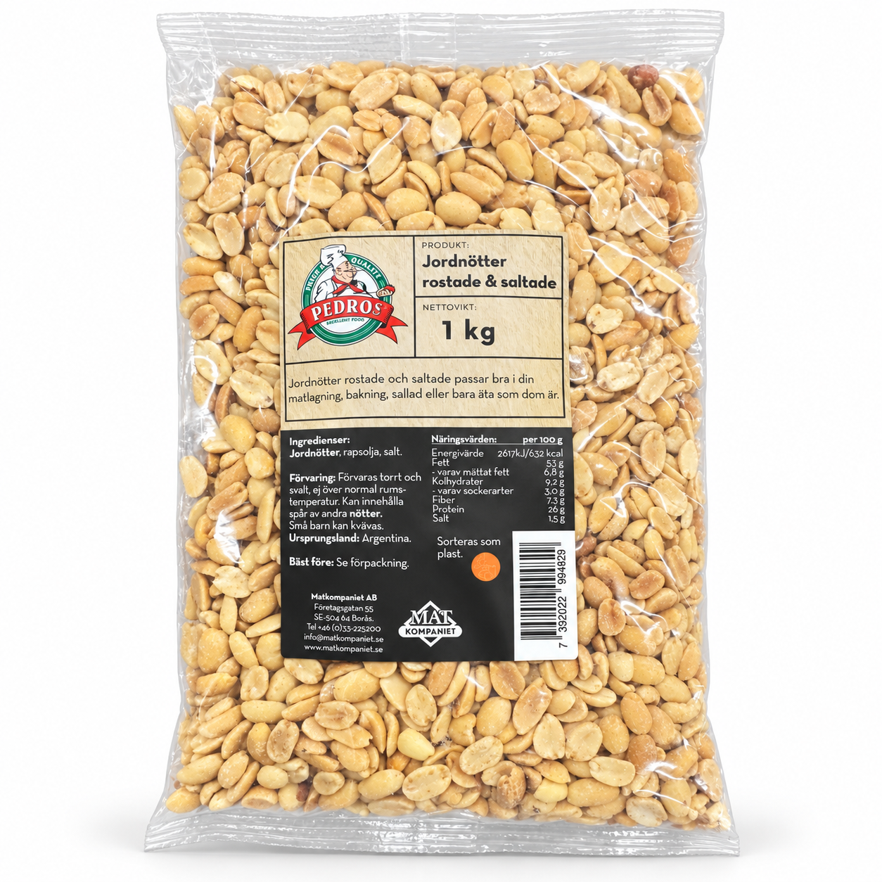 Jordnötter Rostade & Saltade 1 kg 2 Rostade & Saltade Jordnötter 1 kg