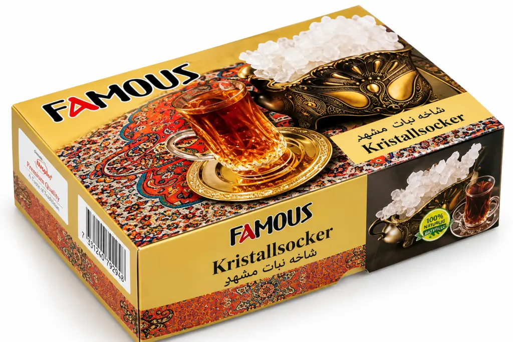 De senaste trenderna inom torkade frukter och nötter: Hälsa, smak och ökad efterfrågan 6 Kristallsocker Nabat Vit 900 g - نبات مشهد