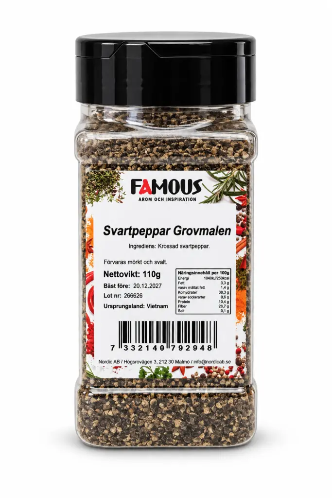 De senaste trenderna inom torkade frukter och nötter: Hälsa, smak och ökad efterfrågan 4 Svartpeppar Malen 110 g