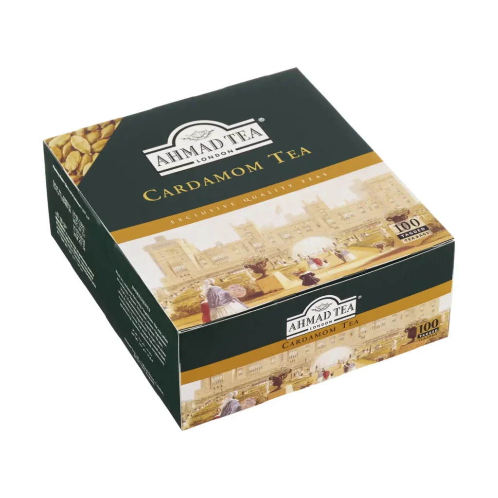 Ahmad Tea Cardamom – svart te med kardemumma, 100 tepåsar