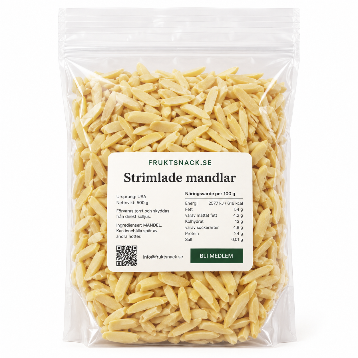 Strimlade mandlar – skållade mandelstavar 3 Strimlade mandlar – skållade mandelstavar