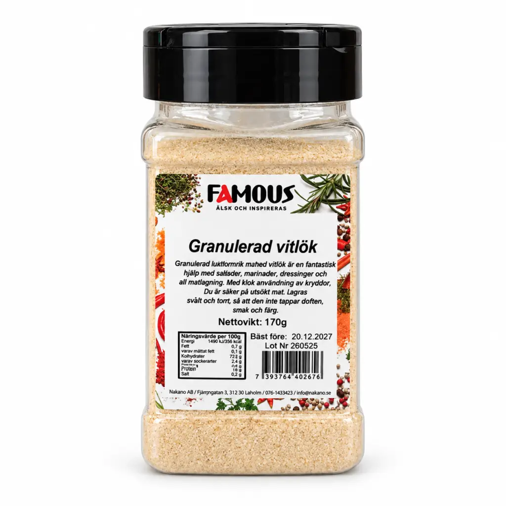 Granulerad Vitlök Famous 170 g